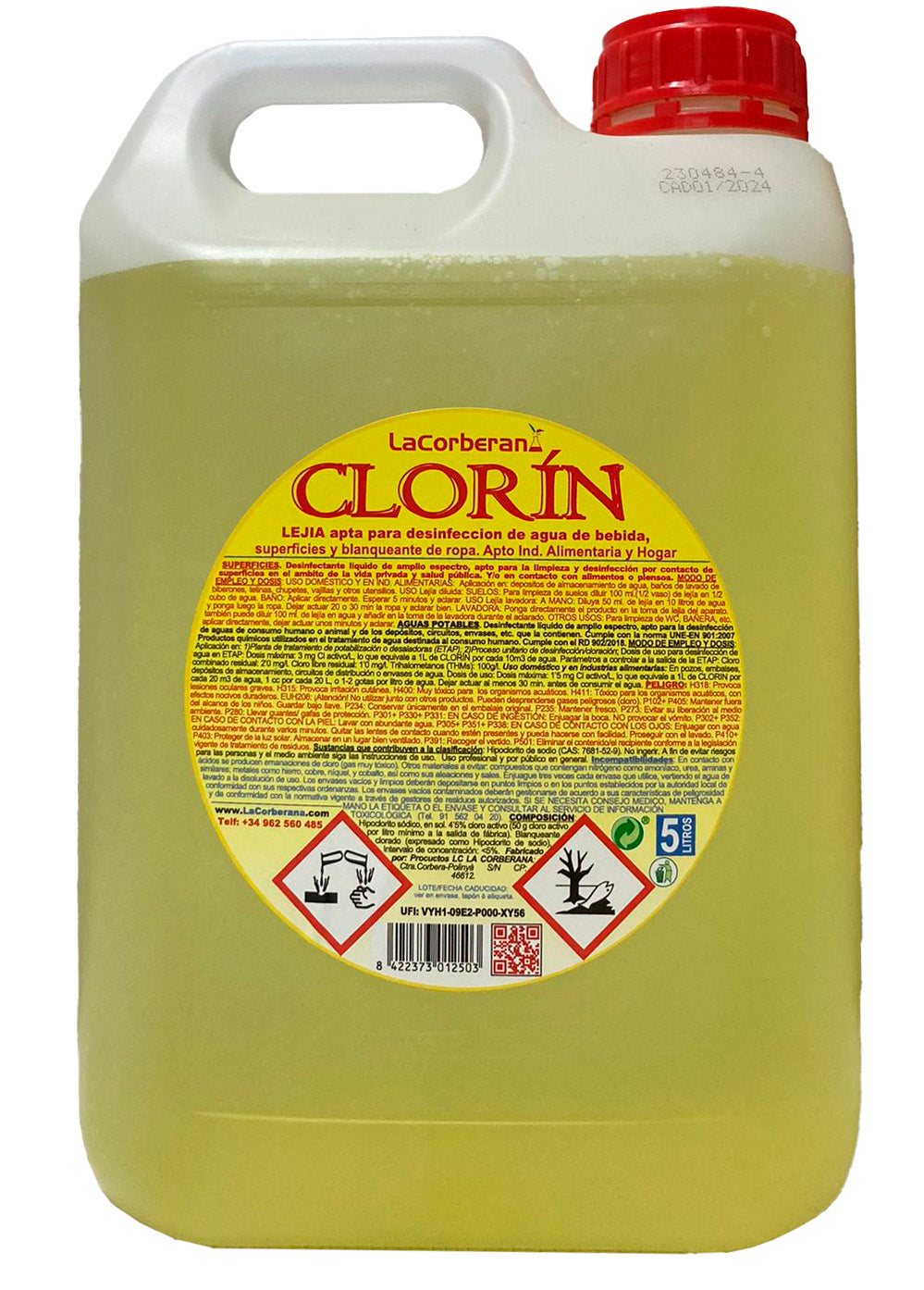 Lejia apta para desinfeccion de agua