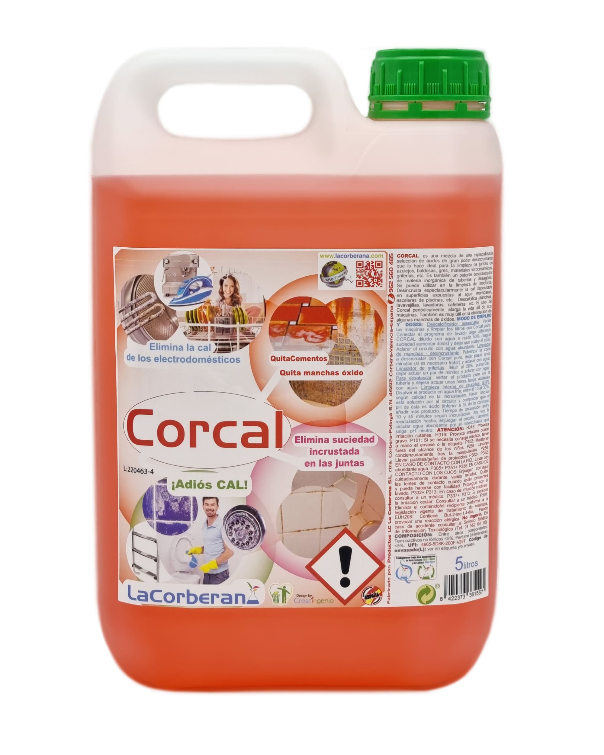 Antical concentrado con una mezcla de ácidos que elimina eficazmente la acumulación de cal y sarro en superficies duras, proporcionando una limpieza profunda y duradera.