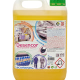 Desengrasante Profesional Desencor. Ideal para desengrasar motores, embarcaciones, quitar manchas difíciles de ropa o el ollín de los cristales de las chimeneas.