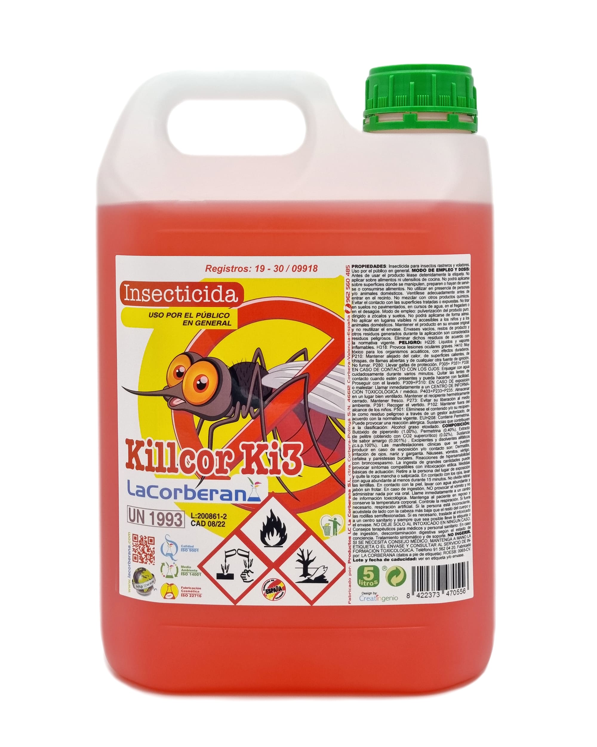 Insecticida concentrado para el control eficaz de plagas en interiores y exteriores.