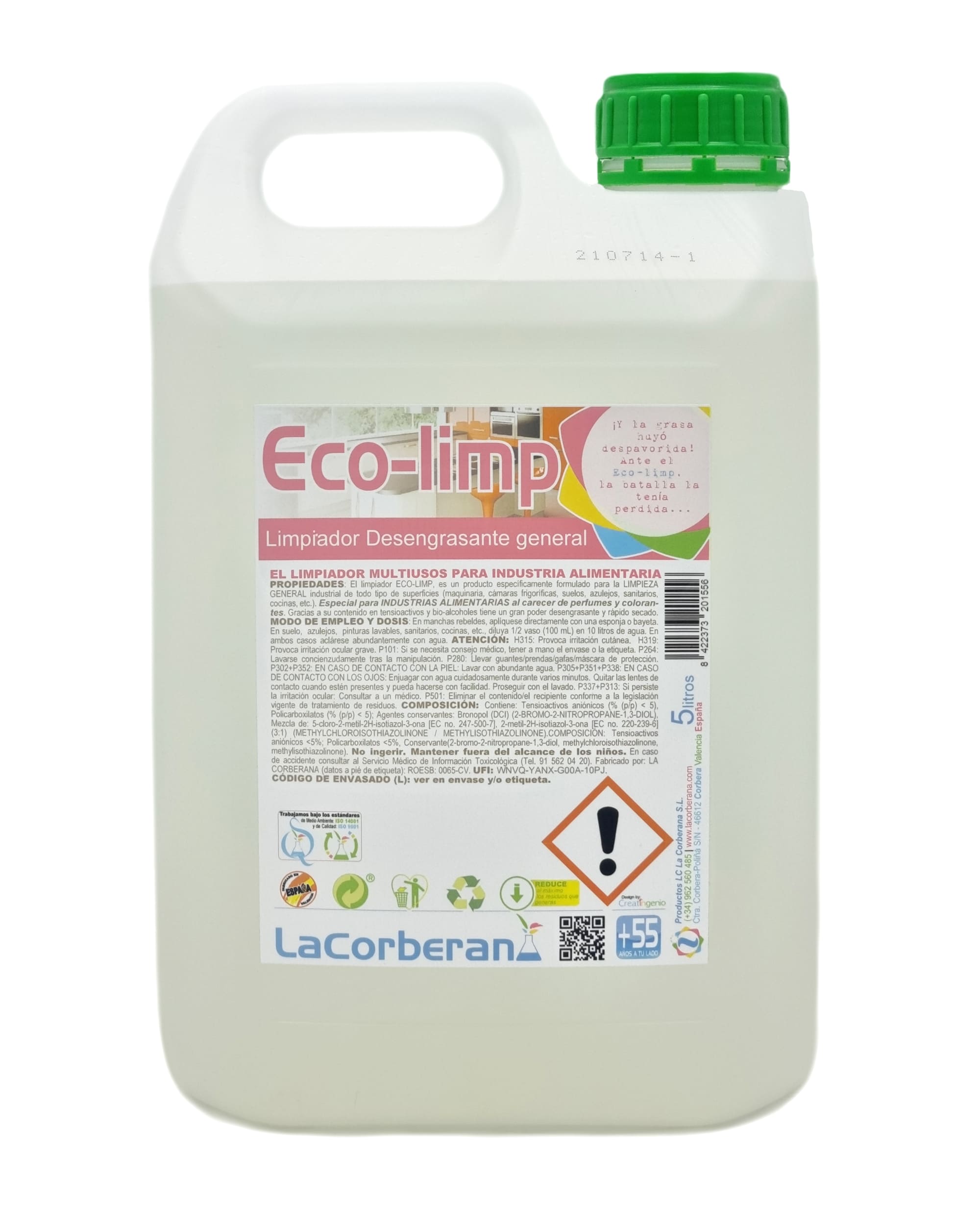 Desengrasante sin perfume ni color, elimina eficientemente la grasa sin dejar residuos ni olores, ideal para personas sensibles a fragancias.