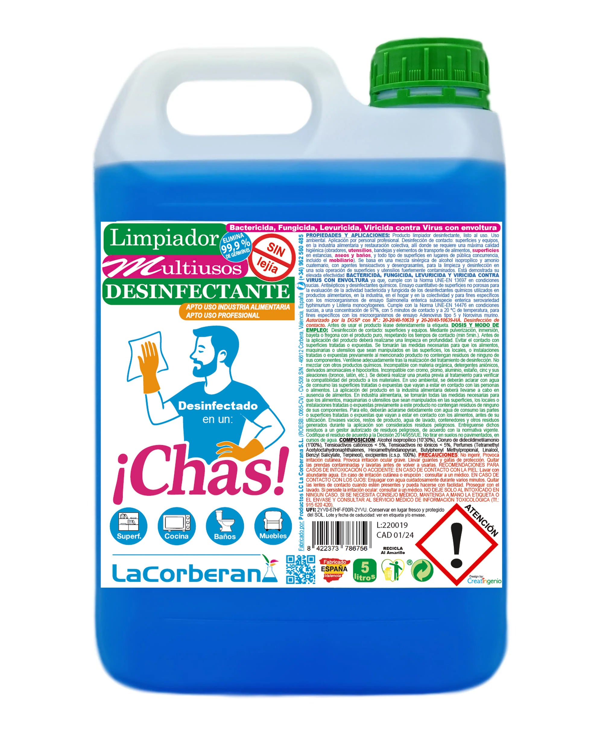 Chas multiusos desinfectante
